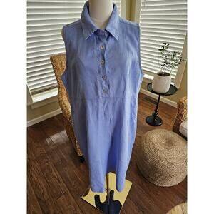 Goddess Gear Organic Linen Dress Women's XL Lagenlook Beach Made in USA
